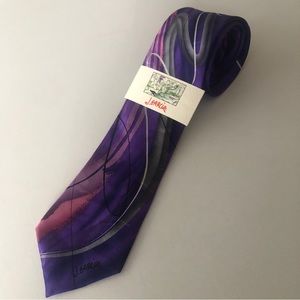 NWT Jerry Garcia watercolor collection purple haze silk neck tie